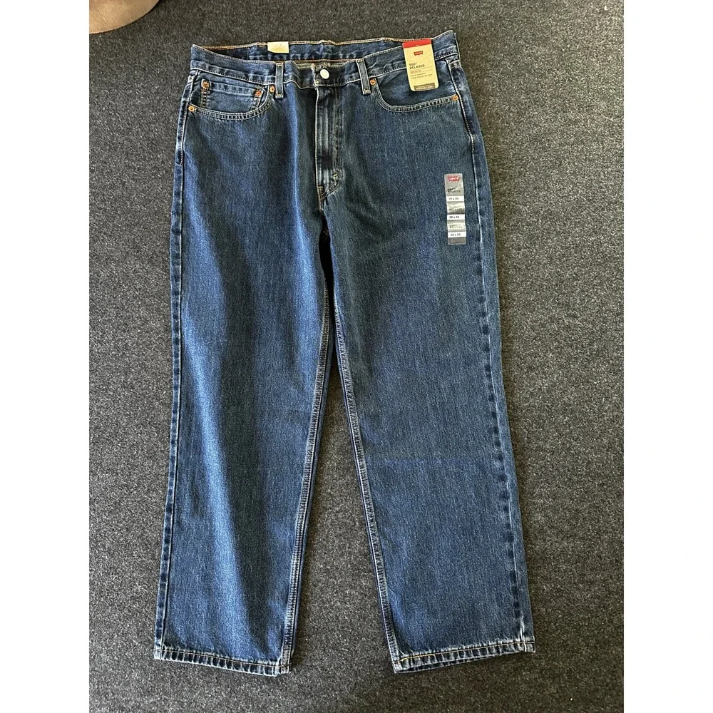 Levis 550 Relaxed Fit Mens Jeans 38x30 Medium Wash Blue Denim 00550-4886 NEW